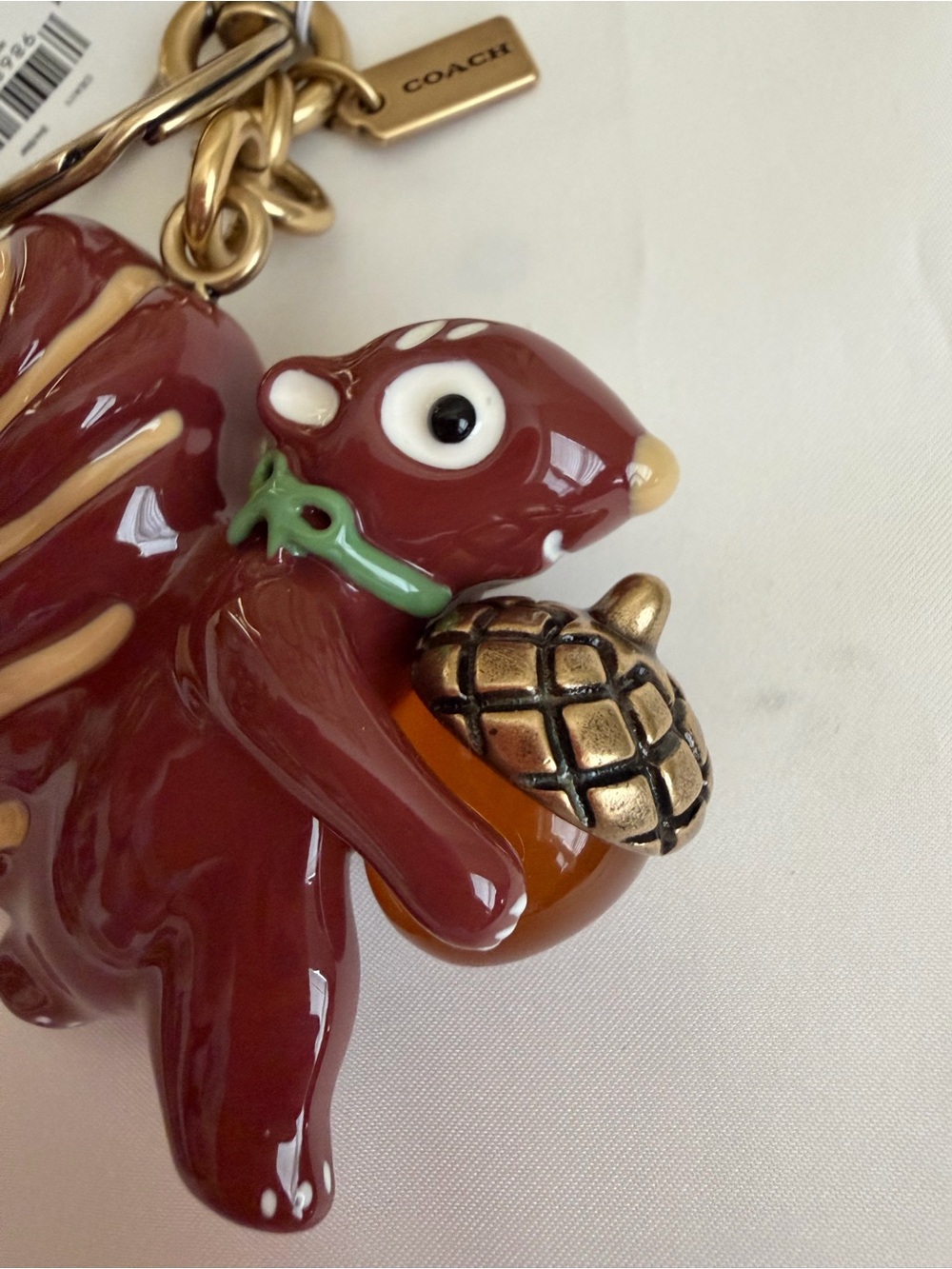 Coach Squirrel Keychain Charm NWT HTF - Picture 4 of 7